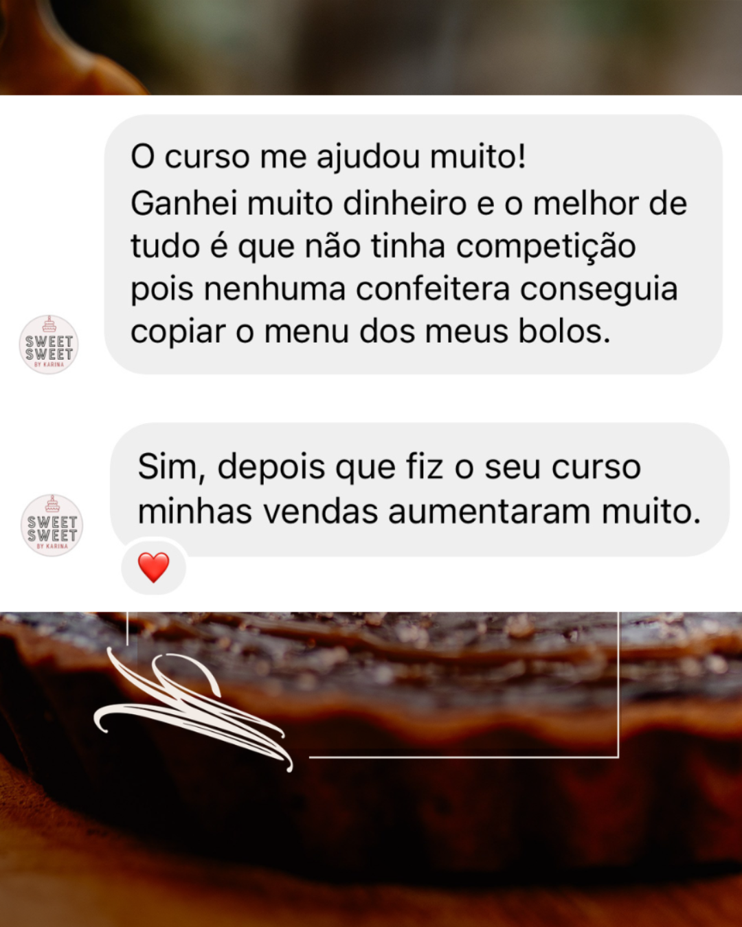 Depoimento de aluna do Método Confeitaria de Alto Lucro